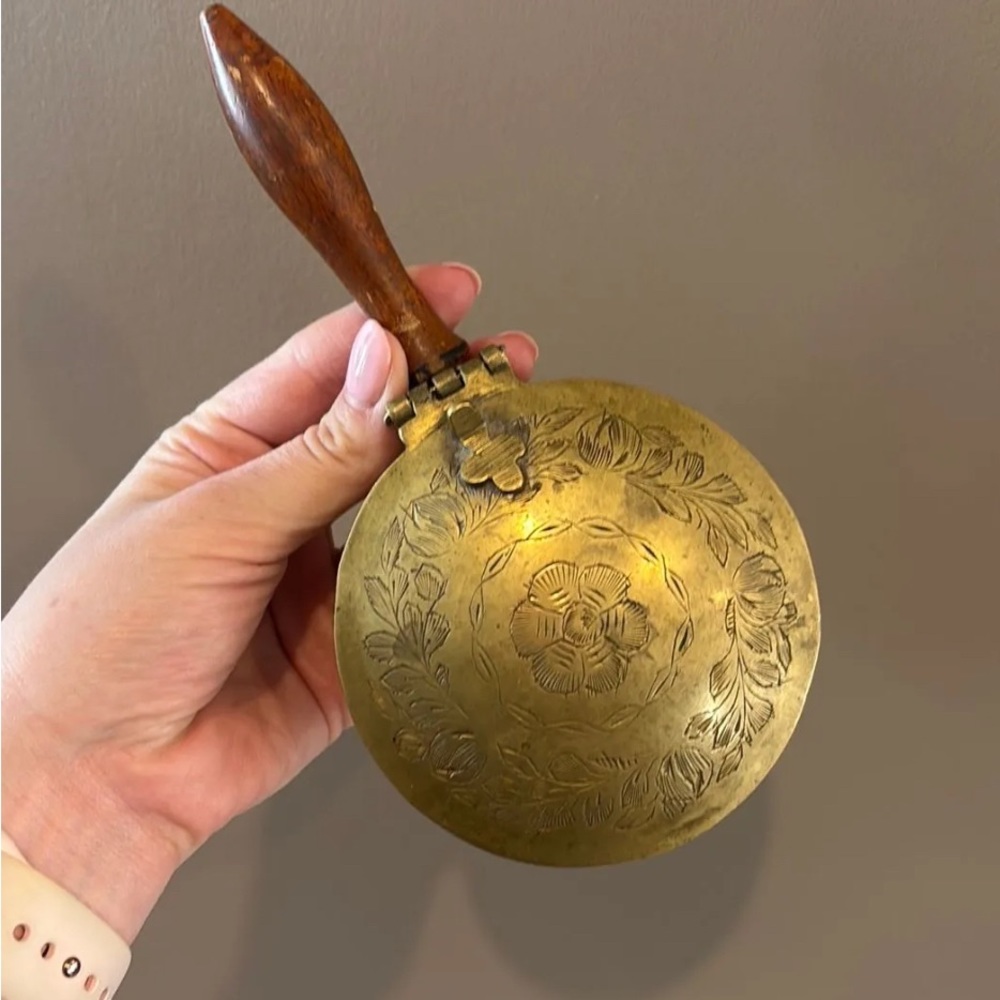 Vintage Brass India Crumb Catcher